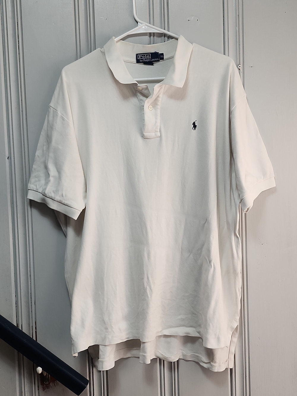 Ralph Lauren White Polo Shirt with Navy Pony